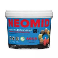 Защитная декоративная пропитка для древесины NEOMID BiO COLOR Aqua - 9 л. Белый