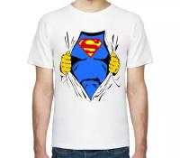 Мужская футболка Все Футболки Под одеждой Супермен мужская футболка с коротким рукавом белая