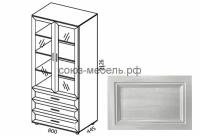 Классика Шкаф стеклянный ШЯ-С (Размеры (ШxВxГ), мм: 800x2126x445, Цвет: анкор светлый (ЛДСП))