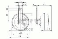 0 986 Ah0 507_сигнал Звуковой! 420 Гц Windtone Универсальный К-Кт 2 Шт. Bosch арт. 0986AH0507