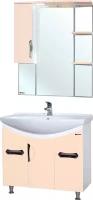 Мебель для ванной Bellezza Лагуна 85 бежевая (тумба с раковиной + зеркало)