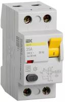 IEK Выключатель дифференциального тока (УЗО) 2п 25А 30мА тип A ВД1-63 IEK MDV11-2-025-030