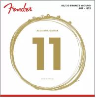 FENDER STRINGS NEW ACOUSTIC 70CL 80/20 BRONZE 11-52, струны для акустической гитары