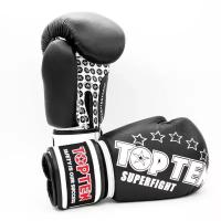 Top Ten боксерские тренировочные перчатки черные Superfight 14 унций