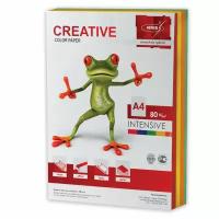 Бумага цветная Creative Color А4, 80 г/м2, 250 листов, 5 цветов, БИpr-250r