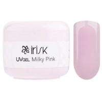 Гель для наращивания ногтей однофазный камуфлирующий Irisk UVGel Milky Pink 15 мл