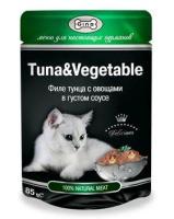 Корм для собак Gina Tuna&Vegetable филе тунца с овощами в густом соусе, пауч (0.085 кг) 24 шт