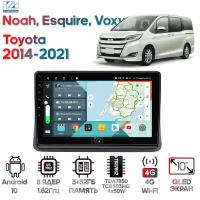 Штатная магнитола Wide Media Toyota Noah, Esquire, Voxy 2014 - 2021 [Android 10, 10 дюймов, 3/32GB, 8 ядер, TDA7850, DSP, SPDIF, QLED, 1280*720]