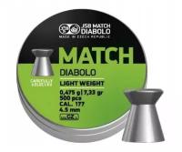 Пули JSB Green Match Diabolo Light 4,5 мм, 0,50 грамм, 500 штук