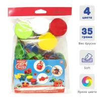 ErichKrause Биопластилин с аксессуарами для лепки ArtBerry Multi Playset, 4 х 35 г