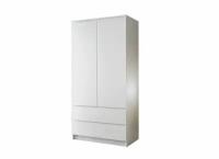 Шкаф 2-х створчатый МШ 900.1 «Мори» (Белый) ДСВ