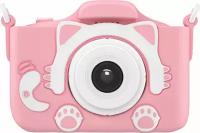 Детский цифровой фотоаппарат Fun Camera Kitty со встроенной памятью и играми (Розовый)