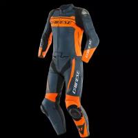 Комбинезон кожаный Dainese MISTEL 2PCS SUIT Black-Iris/Black-Iris/Orange (р.50)