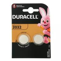 Батарейка литиевая Duracell, CR2032-2BL, 3В, блистер, 2 шт