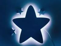Светильник-ночник "Звезда" 35х35см, с дистанционным управлением, белая подсветка