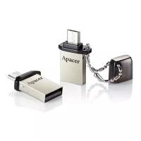 Флеш-карта USB накопитель Apacer 32GB AH173 OTG (USB+micro USB) silver