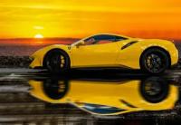 Фотообои Уютная стена "Ferrari 458 Italia" 390х270 см Виниловые Бесшовные (единым полотном)