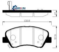 HSB HP0047 Колодки тормозные дисковые передн HYUNDAI ACCENT 11-, SOLARIS 11- \ KIO RIO 11-