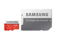 MicroSDHC 32GB Samsung EVO+ V2 с адаптером SD