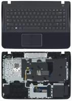 Клавиатура для ноутбука Samsung SF411 SF410 черная топ-панель синяя