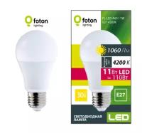 Светодиодная лампа FOTON LIGHTING FL-LED A60 11W E27 4200К 220В 1060Лм 60*109мм