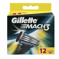 Сменные кассеты для бритья Gillette 12 шт, "Mach3", для мужчин