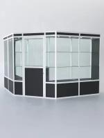 Павильон торговый из профиля угловой №7а, Черный 300 x 300 x 200 см (ДхШхВ)