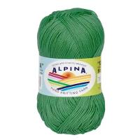 Пряжа ALPINA "XENIA" 100% мерсеризованный хлопок 50 г 240 м №562 зелёный