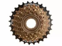 Трещотка велосипедная Shimano TZ500, 7 скоростей, 14-34T, коричневый, без упаковки, AMFTZ5007434