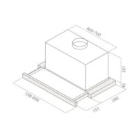 Встраиваемая вытяжка Elica ELITE26 IX/A/60/VT