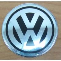 Наклейка Volkswagen (диаметр 50мм.) на автомобильные колпаки, диски компл. 4шт. (6922)