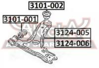 AKITAKA 3124006 Снят с производства Рычаг подвески нижний с шаровой перед лев AKITAKA 3124006