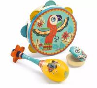 Набор музыкальных инструментов маракас кастаньет DJECO 06016 детский игрушечный