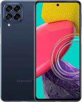 Смартфон Samsung SM-M536 Galaxy M53 256Gb 8Gb синий моноблок 3G 4G 2Sim 6.7" 1080x2400 Android 11 108Mpix 802.11 a/b/g/n/ac NFC