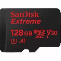 Карта памяти MicroSDXC 128GB SanDisk UHS-I A1 Extreme for Action Cameras (SD адаптер)