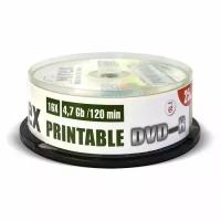 Диск DVD-R Mirex 4.7 Gb, 16x, Cake Box (25), Ink Printable (25/300)