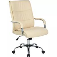 Easy Chair Кресло BN_Dt_Руководителя EChair-509 TPU к/з бежевый, хром