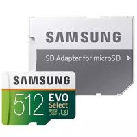 Карта памяти Samsung 512GB 100MB/s (U3) MicroSDXC Evo Select Memory Card with Adapter (MB-ME512GA/EU)