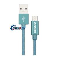 ZIPOWER PM6657 Кабель для телефона ZIPOWER micro USB, 1м, нейлоновая оплетка