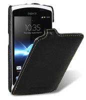 Кожаный чехол для Sony Xperia Neo L / MT25i Melkco Premium Leather Case - Jacka Type (Black LC)