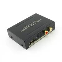 Переходник-конвертер HDMI (F) -> Аудио (2xRCA (F) + S/PDIF) + HDMI (F) с блоком питания