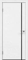 Комплект двери с коробкой ZM016 (шпон ясень белый, триплекс черный)