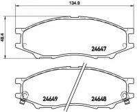 Колодки тормозные передние дисковые Nissan Almera Classic 06> BREMBO P 56 083