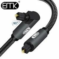 Toslink (SPDIF) - угловой оптический кабель EMK 019-002 5 м