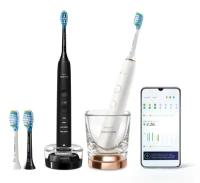 PHILIPS Набор электрических зубных щеток Philips Sonicare DiamondClean 9000 HX9914/61, чёрный/белый