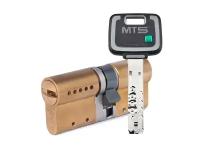 Цилиндр Mul-t-Lock MT5+ ключ-ключ (размер 50х40 мм) - Латунь, Флажок (3 ключа)