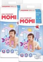 Подгузники Momi High Standard, 9-14 кг, размер L, 54 шт х 2 упаковки