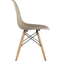 Стул Stool Group Eames бежево-серый/деревянные ножки 8056PP dark grey