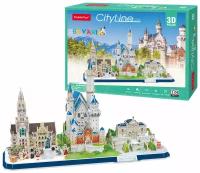 3D пазл CubicFun CityLine Бавария, 178 деталей