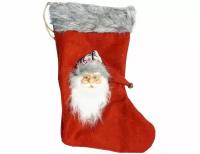 Носок для подарков санта С бубенчиком красный, 50 см, Peha Magic GF-80452